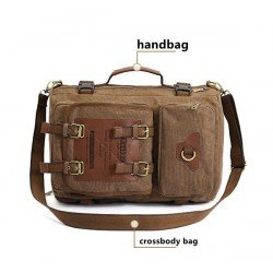 KAUKKO Men's Canvas Army Style Shoulder Travel Tactical Backpacks